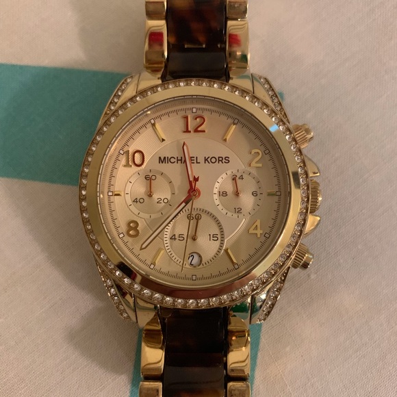 Michael Kors Accessories - Michael Kors - Blair Watch-Gold and Tortioushell